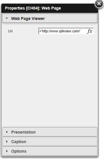 list of property window